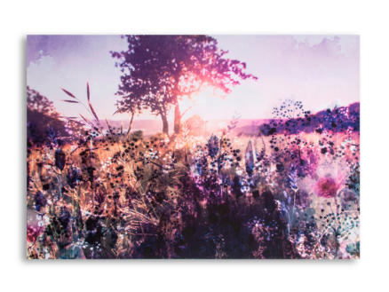 Art for the Home toile imprimée 120x80 cm paysage fleurs 1