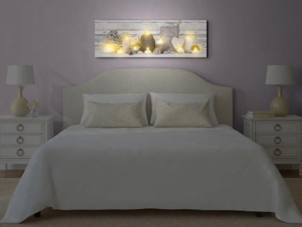 Art for the Home toile panoramique LED 90x30 cm home sweet home