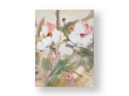 Art for the Home toile peinte à la main 60x80 cm fleur 1