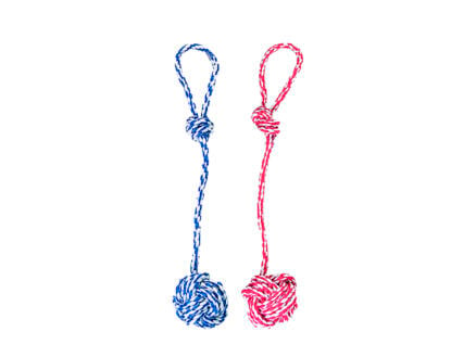 Flamingo touw met knoopbal 60cm katoen beschikbaar in 3 kleuren 1