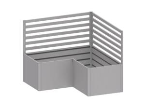Biohort treillis pour Potager Surélevé L 152x152 cm argent métallique 2 pièces