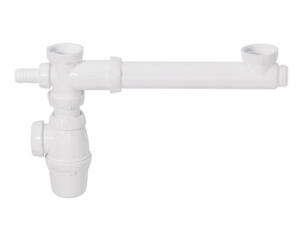 Wirquin tubulure de raccordement évier double et siphon 40mm