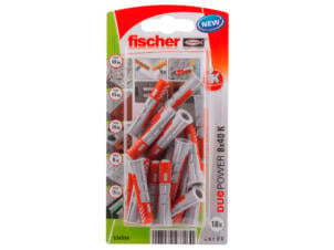 Fischer universele plug Duopower 8x40 mm 18 stuks