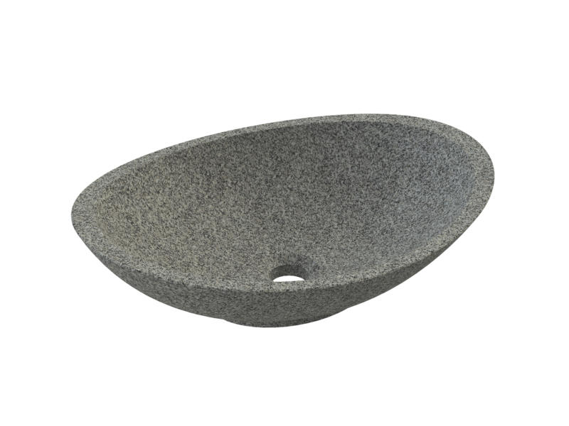 Allibert vasque à poser 48cm pierre naturelle gris