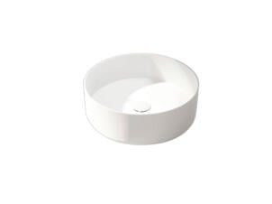 vasque à poser rond 35,5cm blanc mat