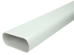 Renson vast plat ovaal kanaal 135x55 mm 3m wit
