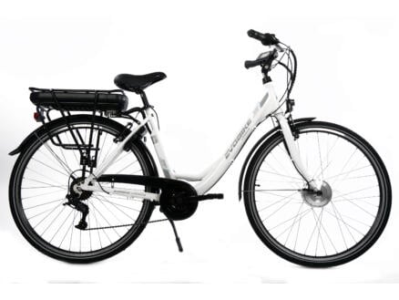 Evobike vélo électrique femme moteur roue avant blanc 1