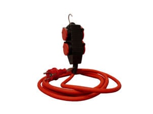 Profile verlengsnoer vierweg 3m 3G 1,5mm² rood