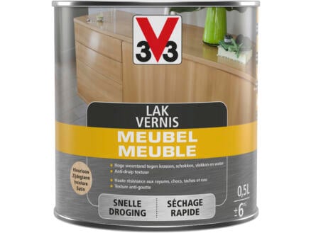 V33 vernis / laque meuble satin 0,5l incolore 1