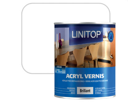 Linitop vernis acryl hoogglans 0,75l kleurloos 1
