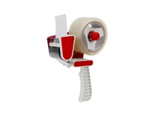 verpakkingstape + afroller 60m x 48mm wit