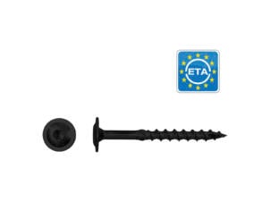 Pfs+screw vis à bois à embase T4-30 6x40 mm noir 6 pièces
