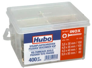Hubo vis pour aggloméré PZ2 inox 400 pièces