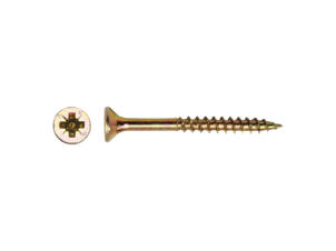 Pgb-fasteners vis pour bois aggloméré TF-Z 6x130 mm zingué jaune 100 pièces
