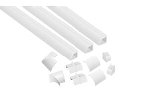 D-Line vloerlijst 22x22 mm 1m wit + accessoires