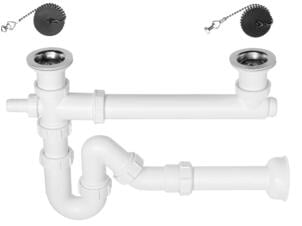 Wirquin volledige afvoer 50mm voor dubbele spoelbak
