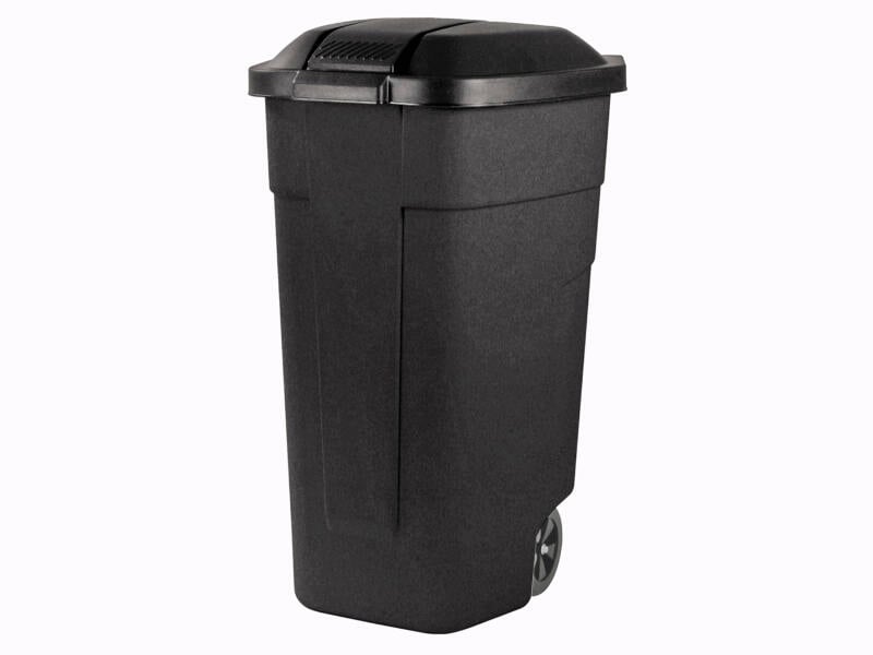 Keter Vuilbak 110L mobiel zwart