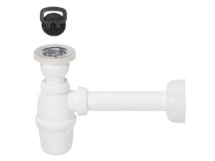 Wirquin wastafelsifon met muurbuis en plug 32mm