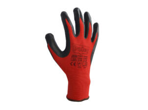 Polet werkhandschoenen nitril XL rood-zwart