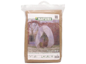 Nature winterafdekhoes met rits 2x1,5 m beige