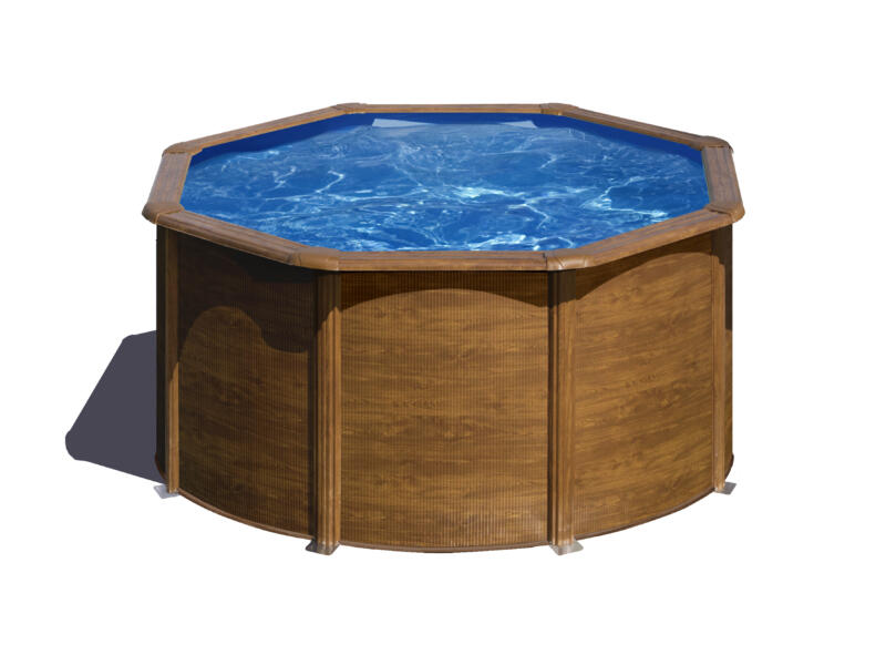 Zwembad Rond Gre zwembad rond 260x122 cm bruin | Hubo