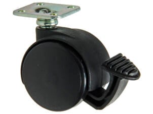 Mack zwenkwiel 40mm met plaat en rem