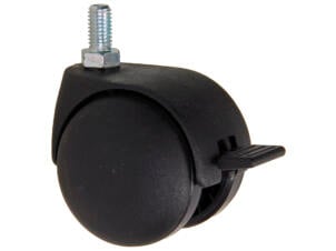 Mack zwenkwiel 50mm met rem en schroefdraad